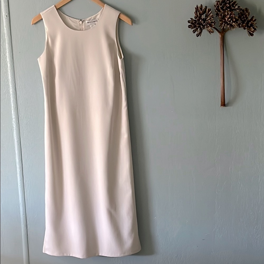DRAPER’S & DAMON’S Elegant Cream Lined Sleeveless‎ Dress Womens PXS